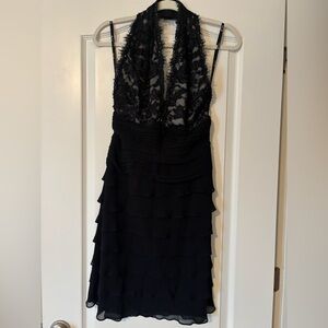 Tadashi Shoji Elegant Black Backless Dress
